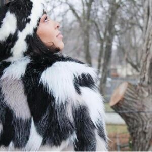 Say What? Juniors mixed faux fur Bomber Jacket